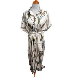 NWOT Shein Shirt Dress Boho Hi Low SIZE XXL